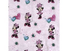 Disney Disney Minnie Mouse Ružová súprava posteľnej bielizne, bavlnená posteľná bielizeň so zipsom 160x200 cm, Oeko-Tex 