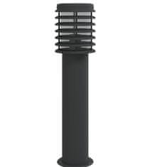 Vidaxl Vonkajšia stojaca lampa zásuvka čierna 60 cm nehrdzavejúca oceľ
