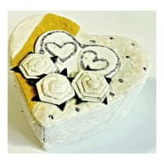 Moveo Krabička z ručného papiera svadobná srdce ruže