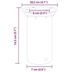 Vidaxl Vonkajšie zemné svetlo okrúhle čierne 10,5x10,5 cm liaty hliník