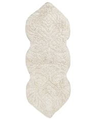 Beliani Bavlnená kúpeľňová predložka 150 x 60 cm béžová CANBAR
