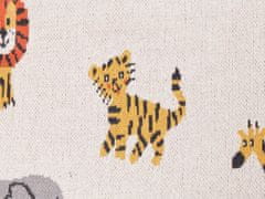 Beliani Bavlnená detská deka s motívom zvierat 130 x 170 cm viacfarebná SAMEO