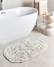 Beliani Bavlnená kúpeľňová predložka 60 x 90 cm sivá DERIK