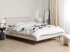 Beliani Čalúnená posteľ 160 x 200 cm sivá CORIO