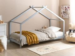 Beliani Drevená detská posteľ 90 x 200 cm sivá ORLU