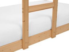 Beliani Detská poschodová posteľ v tvare domčeka 90 x 200 cm svetlé drevo LABATUT