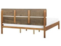 Beliani Drevená posteľ 180 x 200 cm svetlé drevo BOISSET