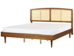 Beliani Drevená posteľ 180 x 200 cm svetlé drevo VARZY