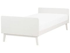 Beliani Drevená posteľ 90 x 200 cm biela BONNAC