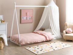 Beliani Drevená detská posteľ 90 x 200 cm biela SAURAT