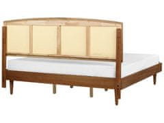 Beliani Drevená posteľ 180 x 200 cm svetlé drevo VARZY