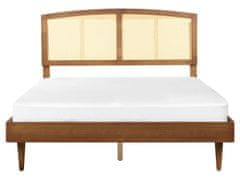 Beliani Drevená posteľ 160 x 200 cm svetlé drevo VARZY