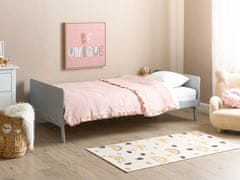 Beliani Drevená posteľ 90 x 200 cm sivá BONNAC