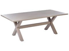 Beliani Hliníkový záhradný stôl 200 x 105 cm béžový CASCAIS