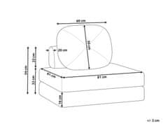 Beliani Čalúnená rozkladacia pohovka béžová OLDEN