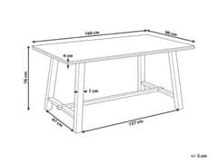 Beliani Jedálenský stôl 160 x 90 cm svetlé drevo BARNES