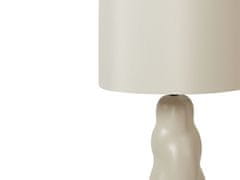Beliani Keramická stolná lampa béžová VILAR