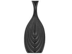 Beliani Dekoratívna keramická váza 39 cm čierna THAPSUS