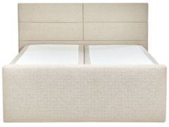 Beliani Kontinentálna posteľ s úložným priestorom 180 x 200 cm béžová ARISTOCRAT