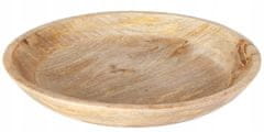 Koopman Okrúhly drevený tanier 40x7 cm dekoratívny tanier s miskou
