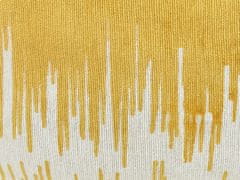 Beliani Bavlnená taburetka 50 x 30 cm žltá/biela KAWAI
