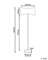 Beliani Kovová stojaca lampa zlatá CALVILLO