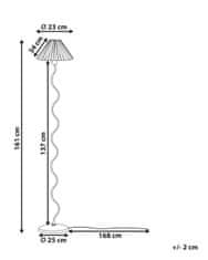 Beliani Kovová stojaca lampa čierna/biela JIKAWO