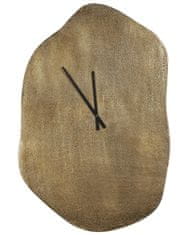 Beliani Nástenné hodiny 78 x 50 cm mosadzné GANGES