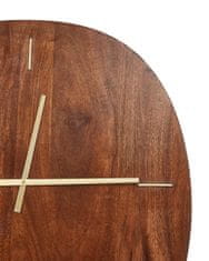 Beliani Nástenné hodiny 59 x 60 cm tmavé drevo TAPTI