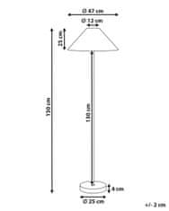 Beliani Stojaca lampa béžová KYOGA