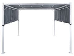 Beliani Pergola s LED svetlami 310 x 310 cm sivá PARGA