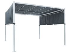 Beliani Pergola s LED svetlami 310 x 310 cm sivá PARGA