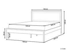 Beliani Posteľ 140 x 200 cm svetlé drevo ERVILLERS