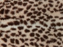 Beliani Prikrývka s leopardím vzorom 200 x 220 cm hnedá KUDELI