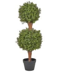 Beliani Umelá rastlina v kvetináči 92 cm BUXUS BALL TREE