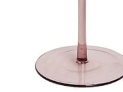 Beliani Sada 4 pohárov na šampanské 330 ml ružová AMETHYST