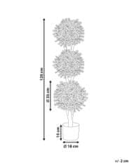 Beliani Umelá rastlina v kvetináči 120 cm BUXUS BALL TREE