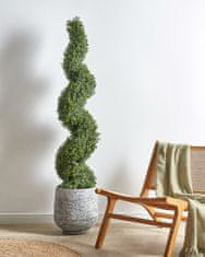 Beliani Umelá rastlina v kvetináči 158 cm BUXUS SPIRAL TREE