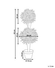 Beliani Umelá rastlina v kvetináči 92 cm BUXUS BALL TREE