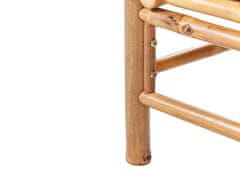 Beliani Záhradný bambusový stolík 64 x 55 cm svetlé drevo CERRETO