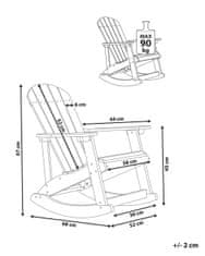 Beliani Detské záhradné hojdacie kreslo svetlomodré ADIRONDACK