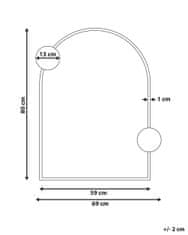 Beliani Zrkadlo 80 Čierna AULON