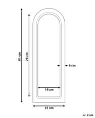 Beliani Zrkadlo 91 Biela SARRY