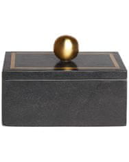 Beliani Dekoratívna mramorová krabička čierna CHALANDRI