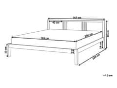 Beliani Drevená posteľ 160 x 200 cm svetlé drevo VANNES