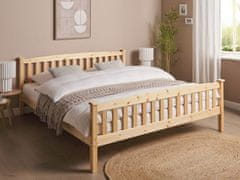 Beliani Drevená posteľ 180 x 200 cm svetlé drevo GIVERNY