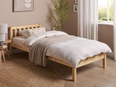 Beliani Drevená posteľ 90 x 200 cm svetlé drevo FLORAC