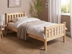 Beliani Drevená posteľ 90 x 200 cm svetlé drevo GIVERNY