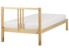 Beliani Drevená posteľ 90 x 200 cm svetlé drevo VANNES