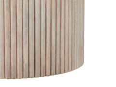 Beliani Konferenčný stolík s úložným priestorom svetlé mangové drevo KIRKWOOD